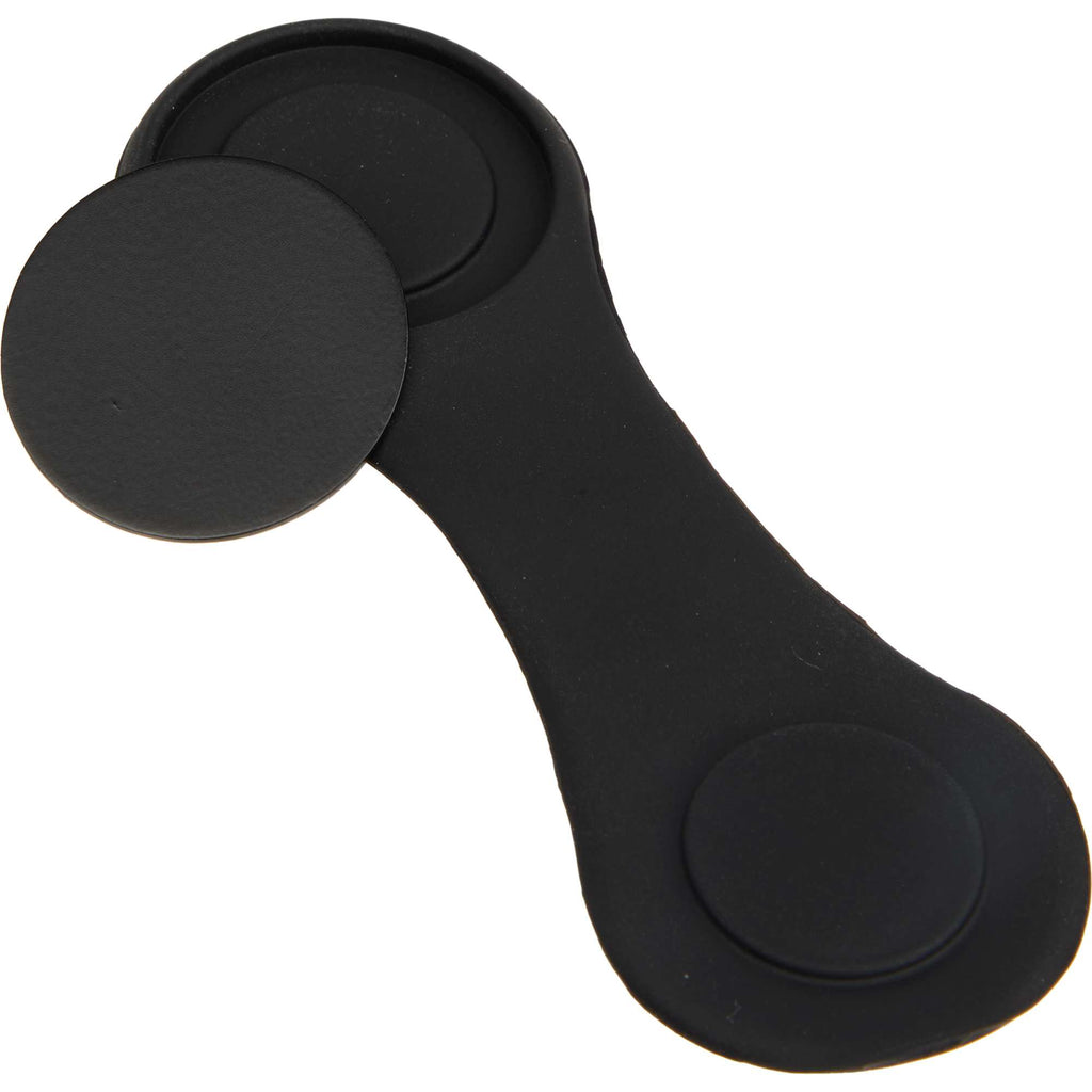 Silicone Brim Clip with Removable Ball Marker Laser Engraving - Black - Detail