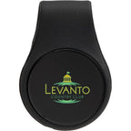 Silicone Brim Clip with Removable Ball Marker Laser Engraving - Black - Front Closed