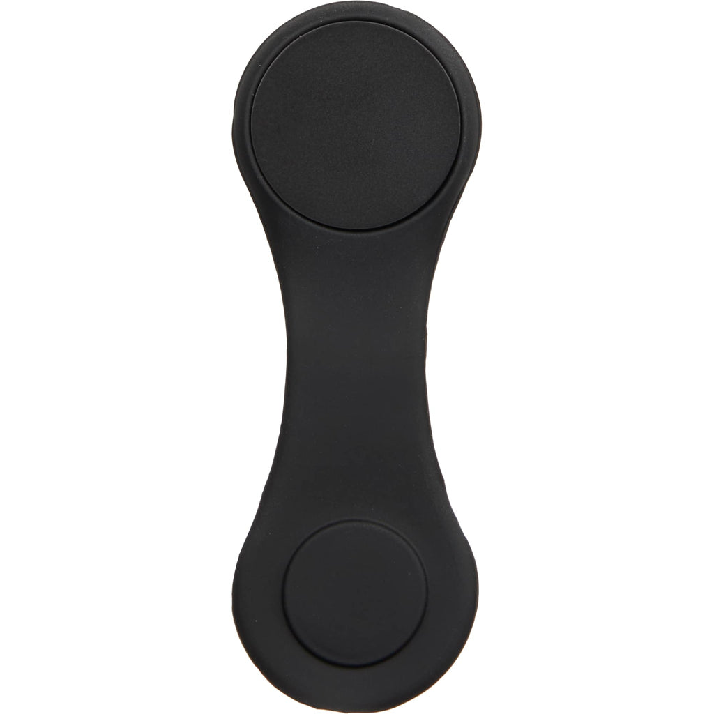 Silicone Brim Clip with Removable Ball Marker Laser Engraving - Black - Front Open