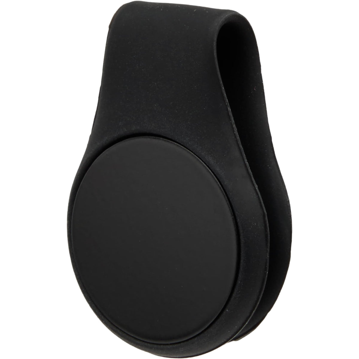Silicone Brim Clip with Removable Ball Marker Laser Engraving - Black - Left Angle