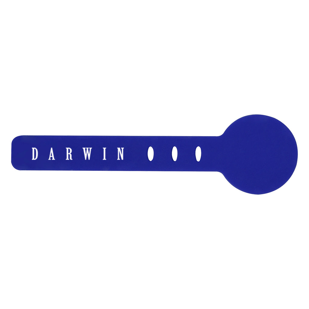 Silicone Cable Tie, Adjustable - Blue - Silk Screen