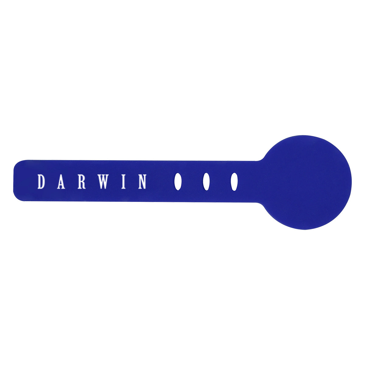 Silicone Cable Tie, Adjustable - Blue - Silk Screen