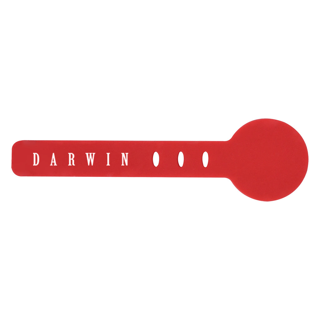 Silicone Cable Tie, Adjustable - Red - Silk Screen