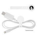 Silicone Cable Tie, Adjustable - White - Silk Screen