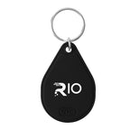 Silicone Key Tag with NFC - Black - Pad Print