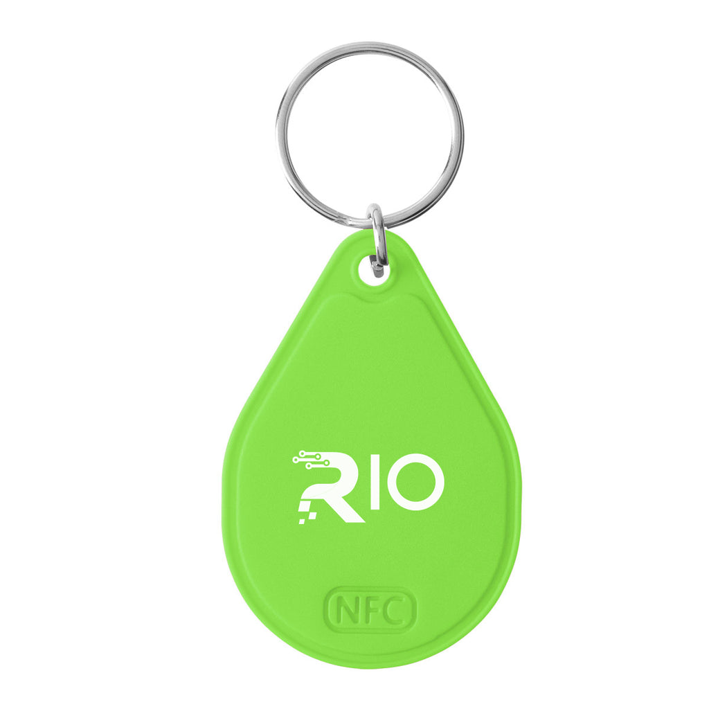 Silicone Key Tag with NFC - Lime Green - Pad Print