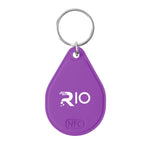 Silicone Key Tag with NFC - Purple - Pad Print