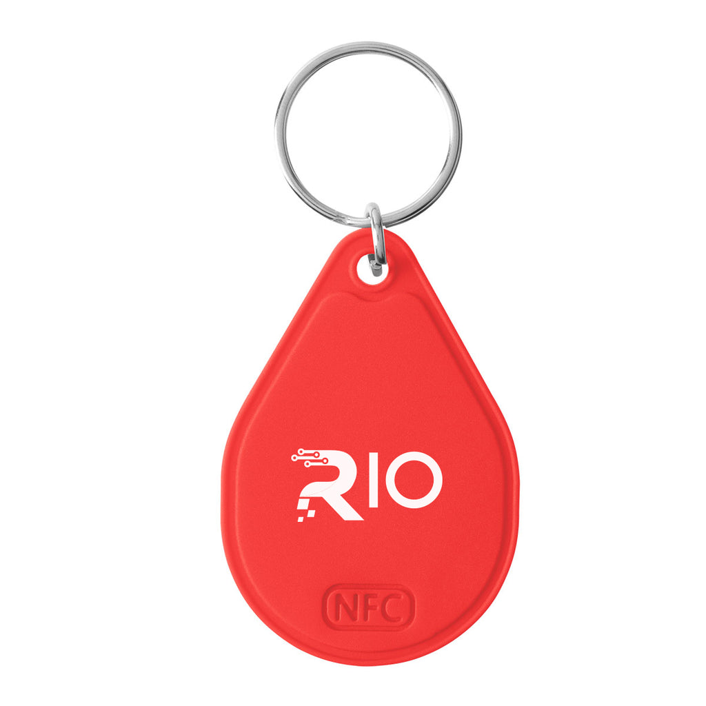 Silicone Key Tag with NFC - Red - Pad Print