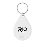 Silicone Key Tag with NFC - White - Pad Print