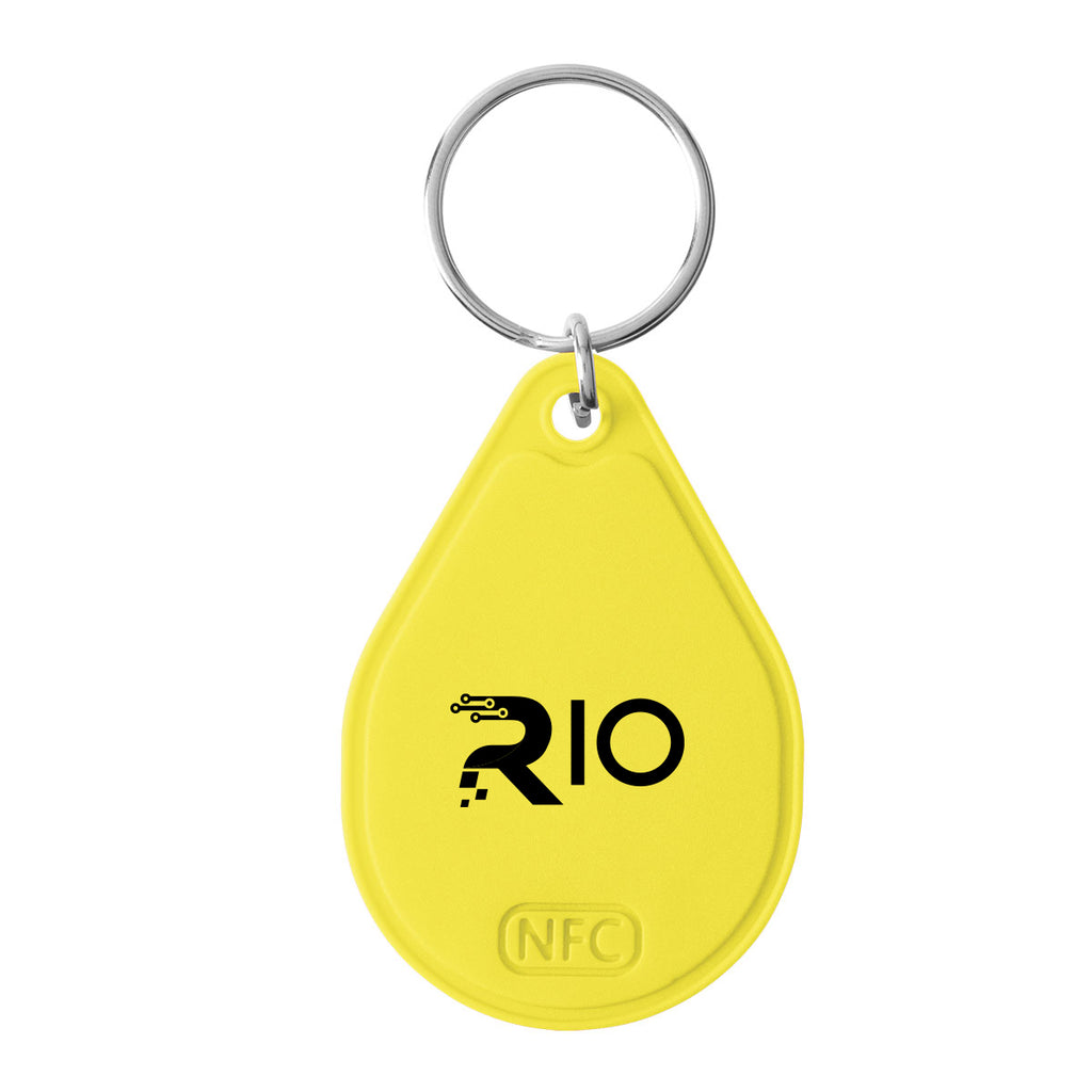 Silicone Key Tag with NFC - Yellow - Pad Print
