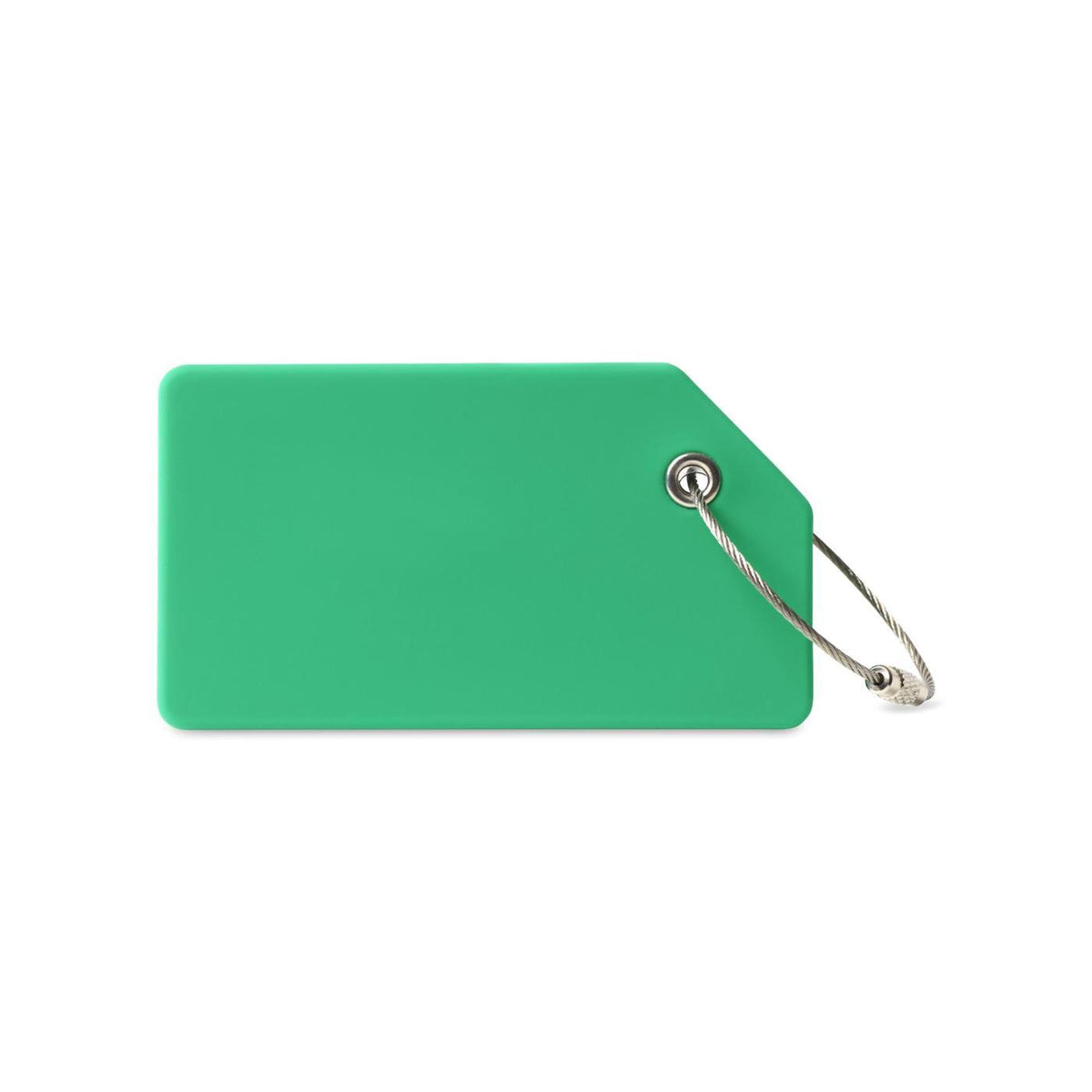 Silicone Luggage Tag with Privacy Window - Kelly Green - View 2
