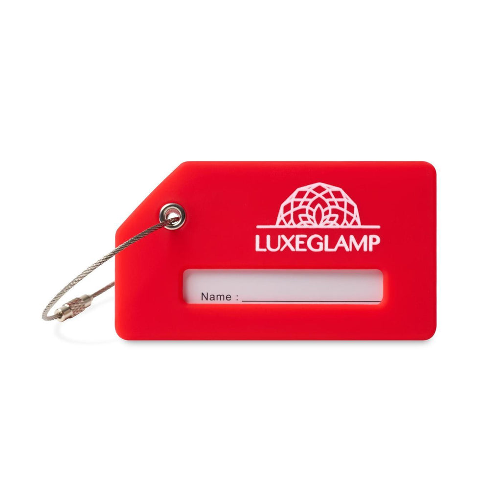 Silicone Luggage Tag with Privacy Window - Red - View 1