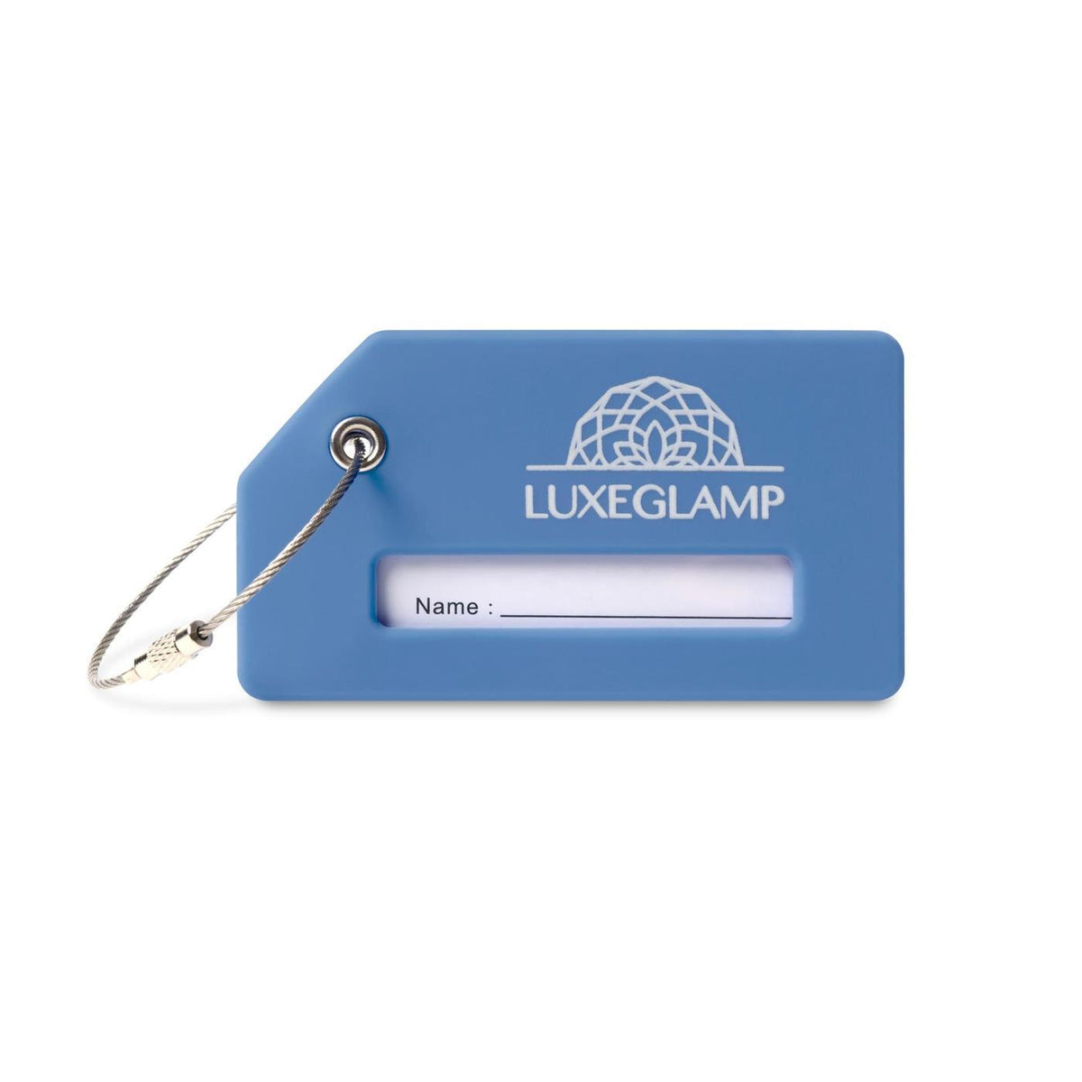 Silicone Luggage Tag with Privacy Window - Royal Blue - View 1