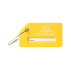 Silicone Luggage Tag with Privacy Window - Vibrant Yellow - View 1