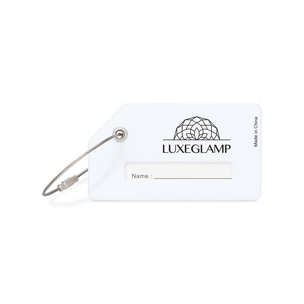 Silicone Luggage Tag with Privacy Window - White - View 1