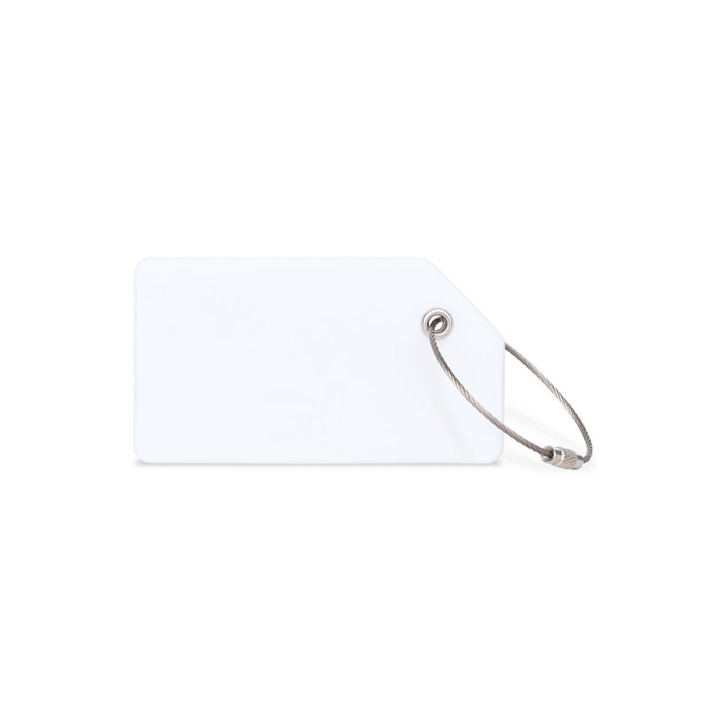 Silicone Luggage Tag with Privacy Window - White - View 4