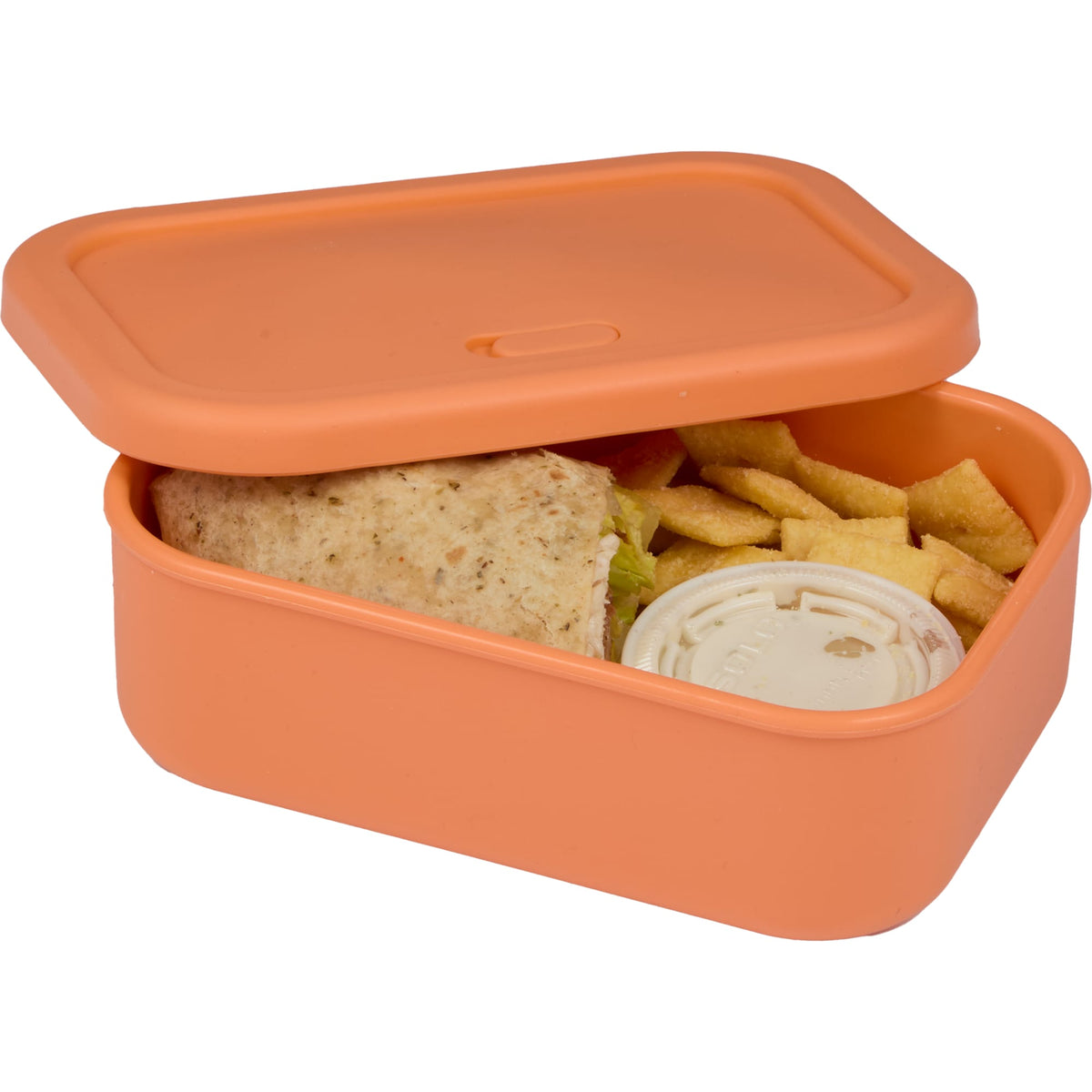 Silicone Meal Prep Container with Air Valve, 24 oz - Melon - Propped