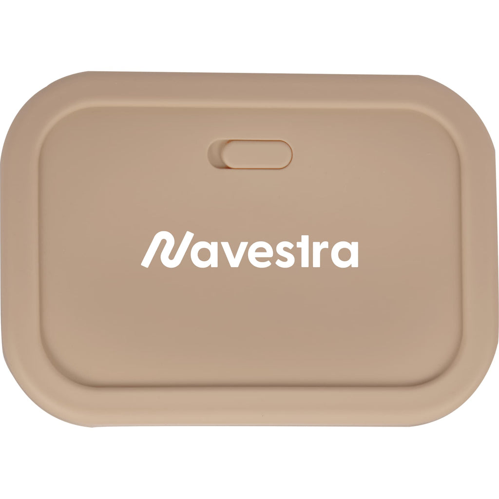 Silicone Meal Prep Container with Air Valve, 24 oz - Tofu - Front