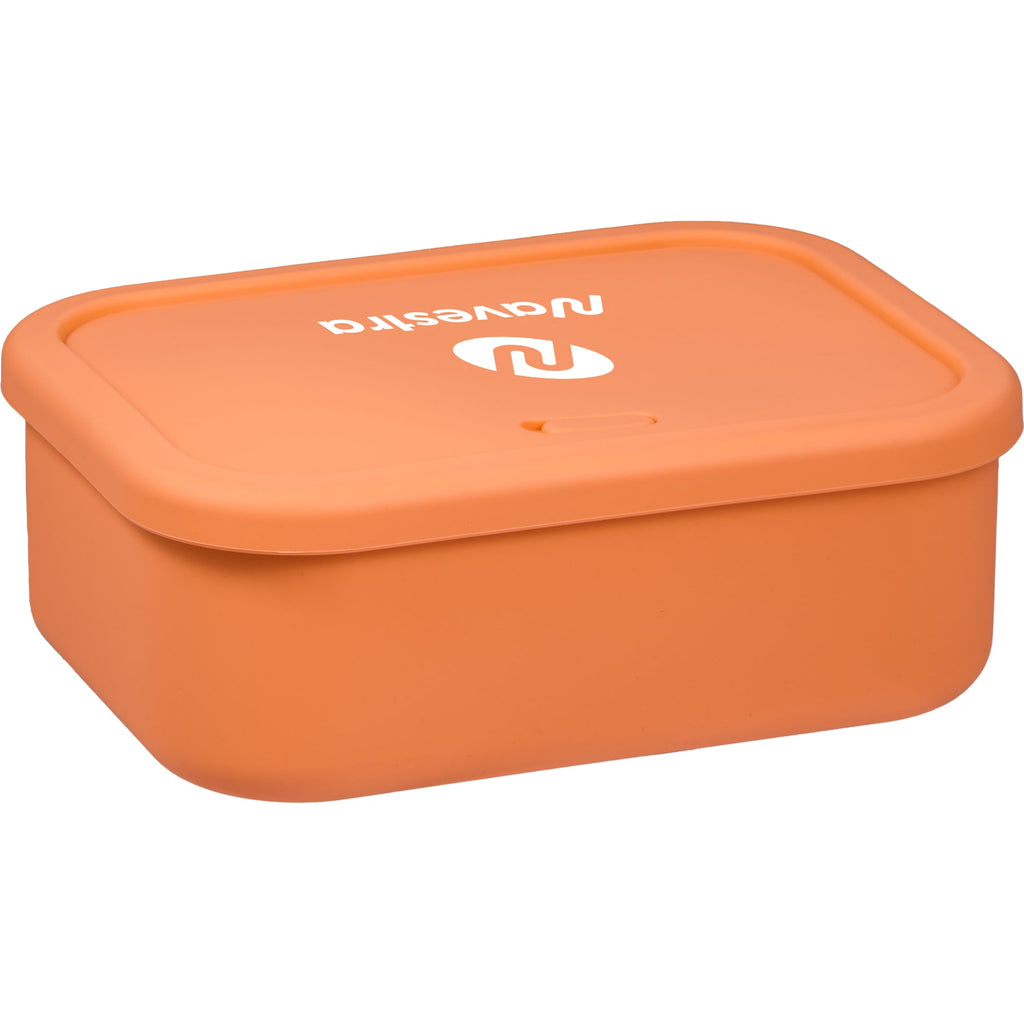 Silicone Meal Prep Container with Air Valve, 44 oz - Melon - Right Angle
