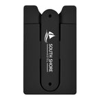 Silicone Phone Wallet and Stand - Black - Silk Screen