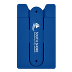 Silicone Phone Wallet and Stand - Blue - Silk Screen