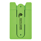 Silicone Phone Wallet and Stand - Lime Green - Silk Screen