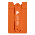 Silicone Phone Wallet and Stand - Orange - Silk Screen