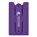 Silicone Phone Wallet and Stand - Purple - Silk Screen