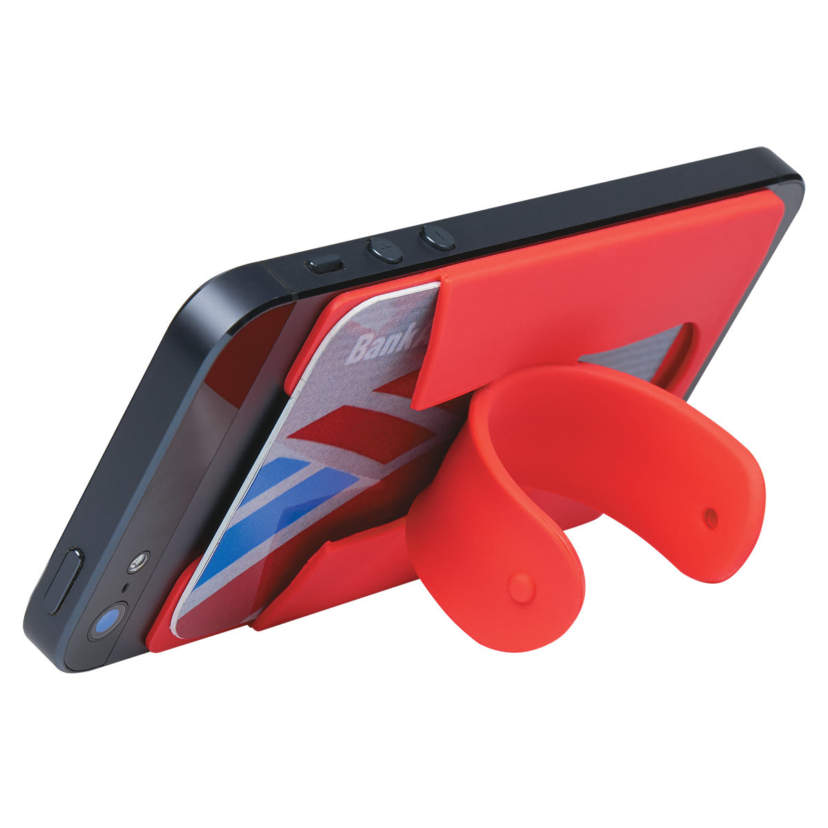Silicone Phone Wallet and Stand - Red - Inset_Blank