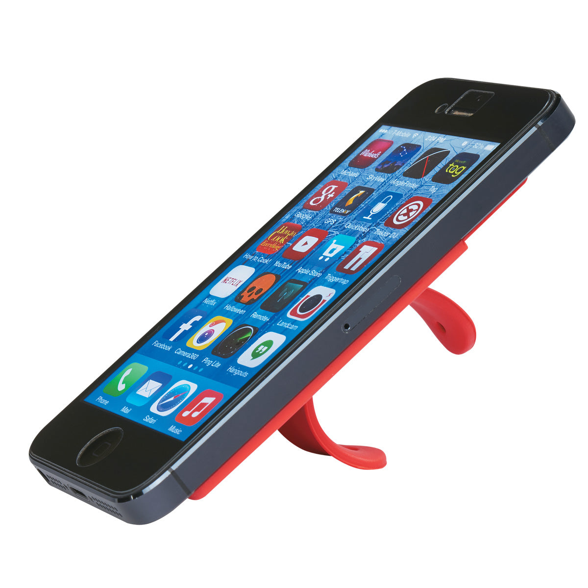 Silicone Phone Wallet and Stand - Red - Inset