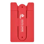 Silicone Phone Wallet and Stand - Red - Silk Screen