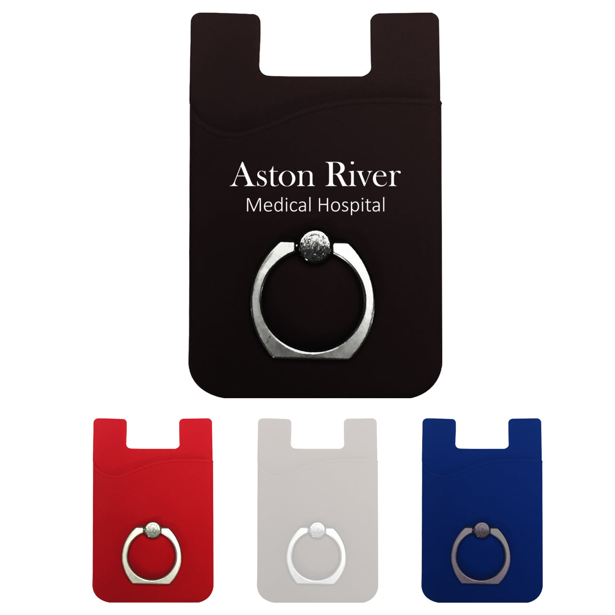 Silicone Phone Wallet with Finger Ring