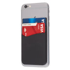Silicone Phone Wallet with Two Pockets - Black - Inuse_Blank