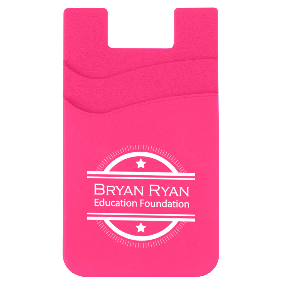 Silicone Phone Wallet with Two Pockets - Pink - Silk Screen