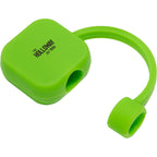 Silicone Straw Topper in Bright Colors - Lime Green - Front