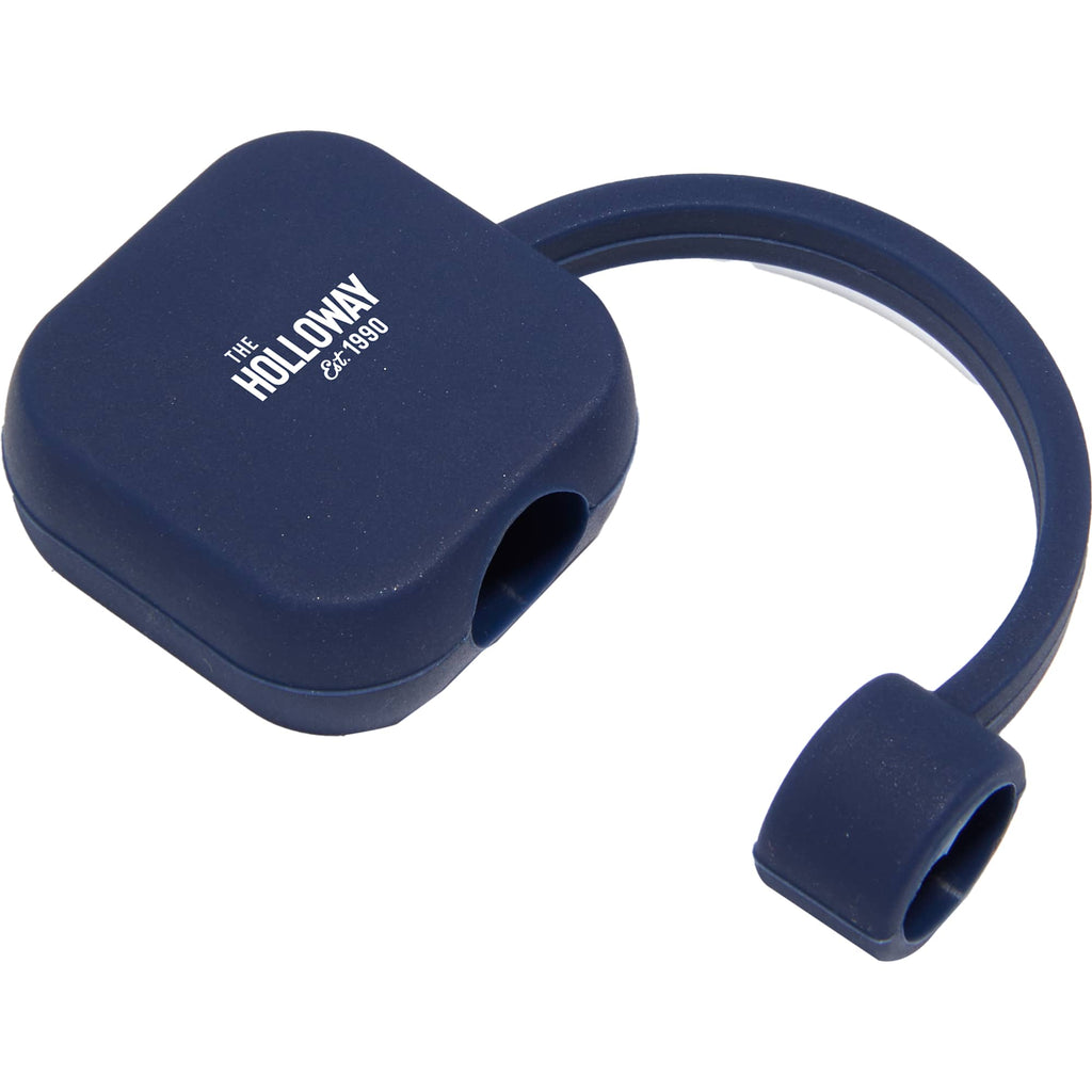 Silicone Straw Topper in Bright Colors - Navy - Front