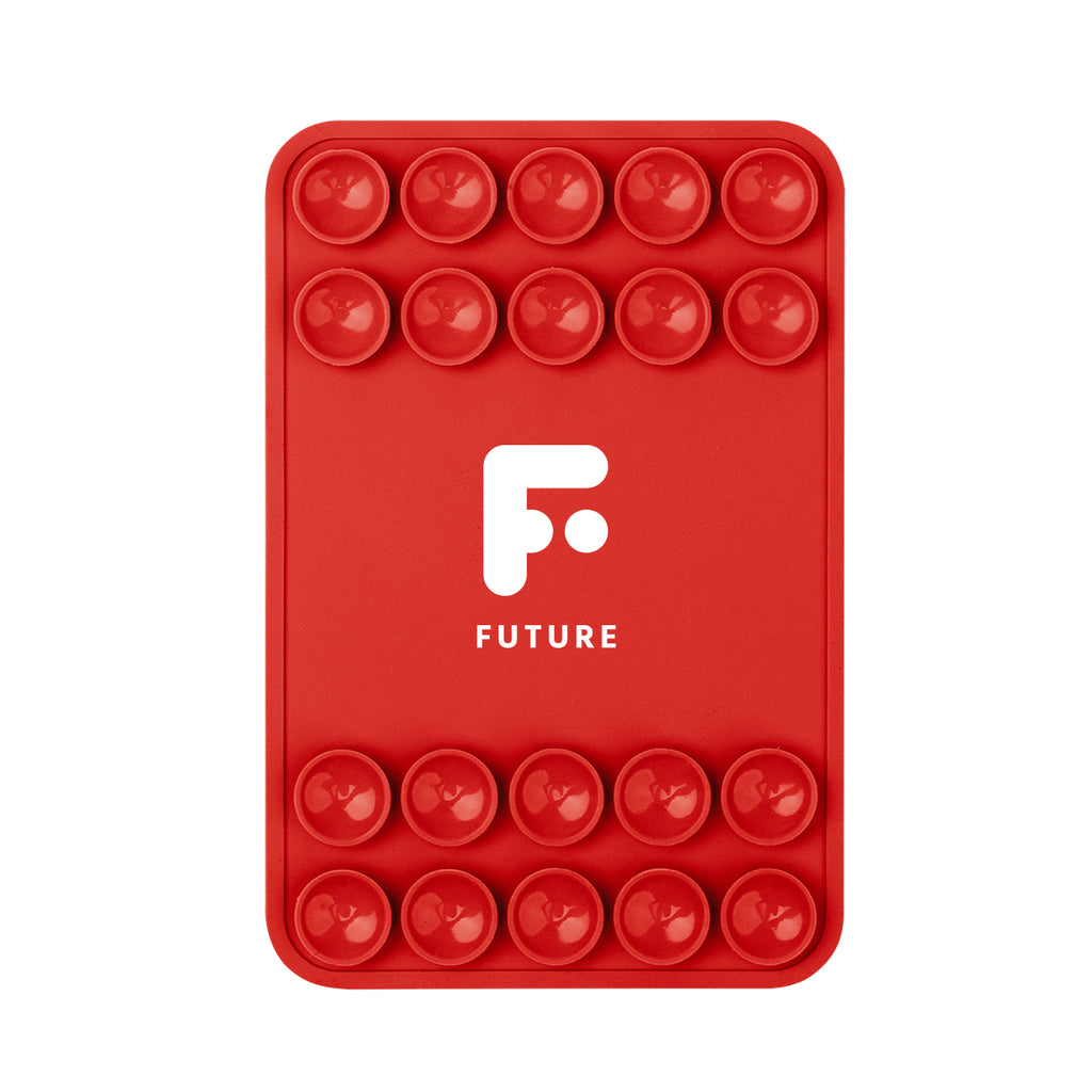 Silicone Suction-Cup Phone Mount, Magnetic - Red - Pad Print