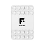 Silicone Suction-Cup Phone Mount, Magnetic - White - Pad Print