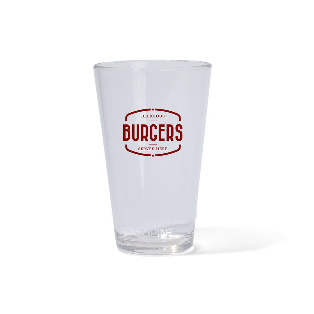 Silipint Crystal Clear Silicone Pint Glass, 16 oz - Clear - Silk Screen