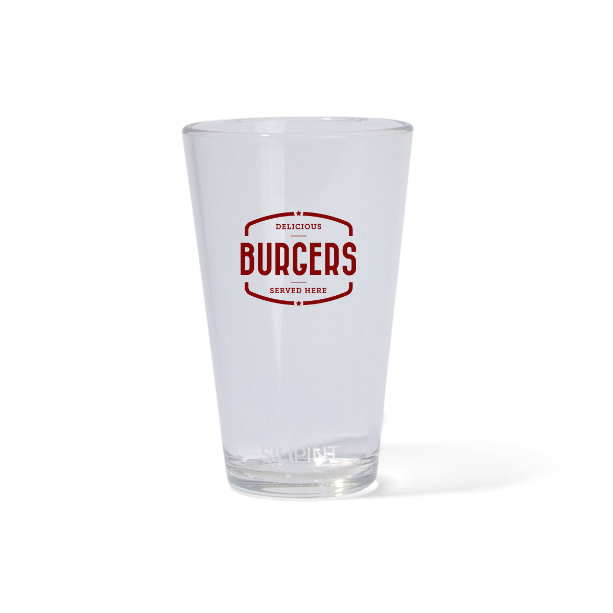 Silipint Crystal Clear Silicone Pint Glass, 16 oz