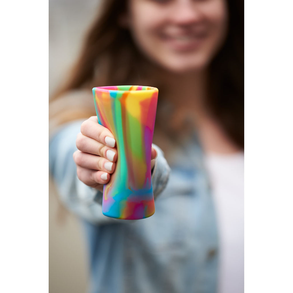 Silipint Unbreakable Silicone Pint Glass, 16 oz - TIE-DYE - On Model