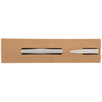 Silver Recycled Stainless Steel Rollerball with Chrome Trim Laser Engraving - Silver - Front 2