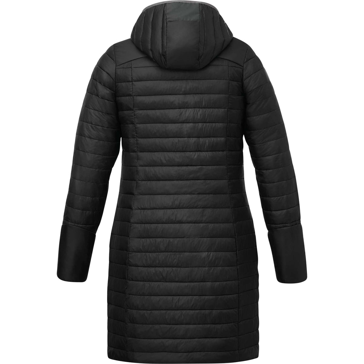Silverton Long Packable Puffer Jacket for Women Embroidery - Black - Back