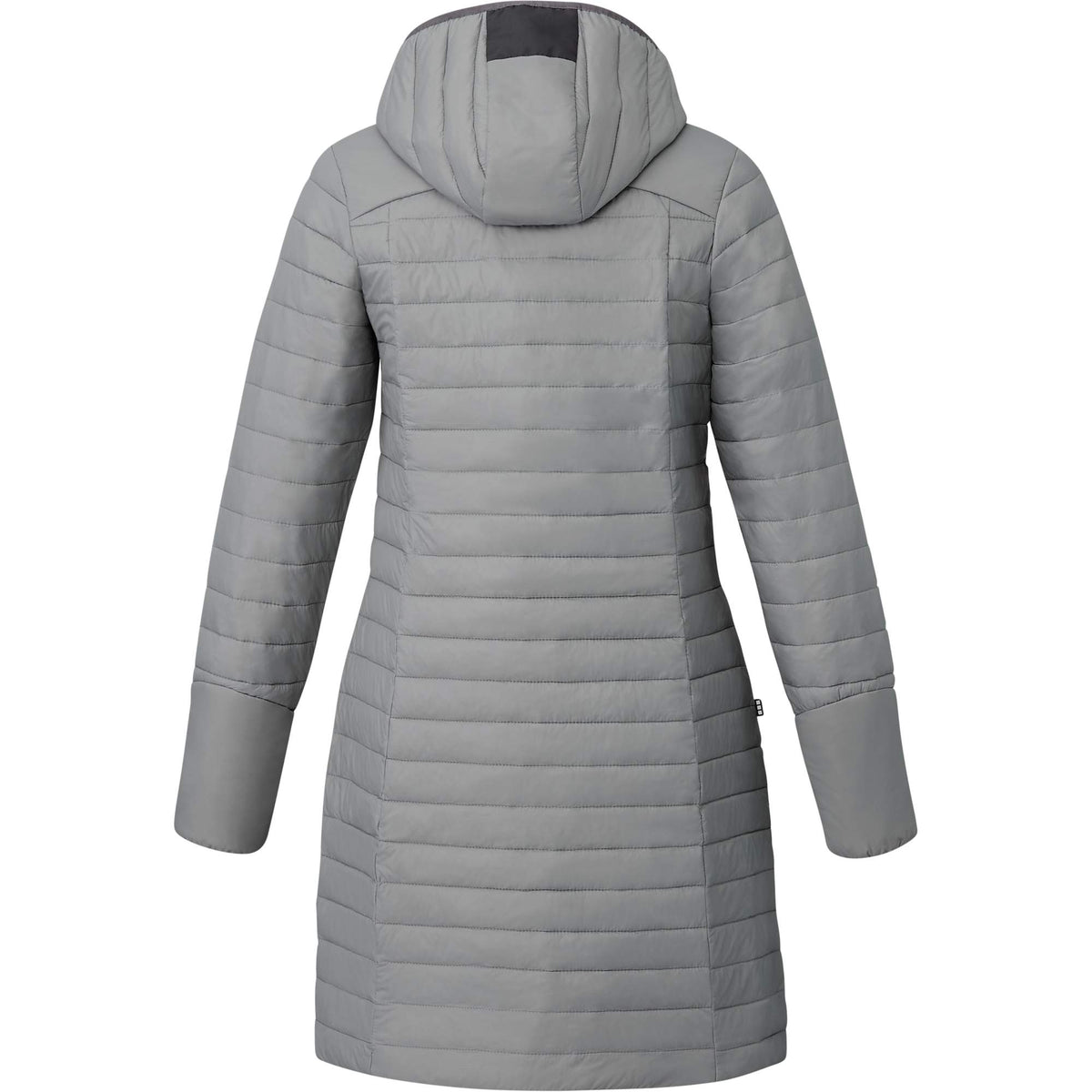 Silverton Long Packable Puffer Jacket for Women Embroidery - Quarry - Back