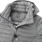 Silverton Long Packable Puffer Jacket for Women Embroidery - Quarry - Collar Detail