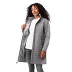 Silverton Long Packable Puffer Jacket for Women Embroidery - Quarry - Left Angle