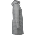 Silverton Long Packable Puffer Jacket for Women Embroidery - Quarry - Right Side