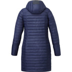 Silverton Long Packable Puffer Jacket for Women Embroidery - Vintage Navy - Back