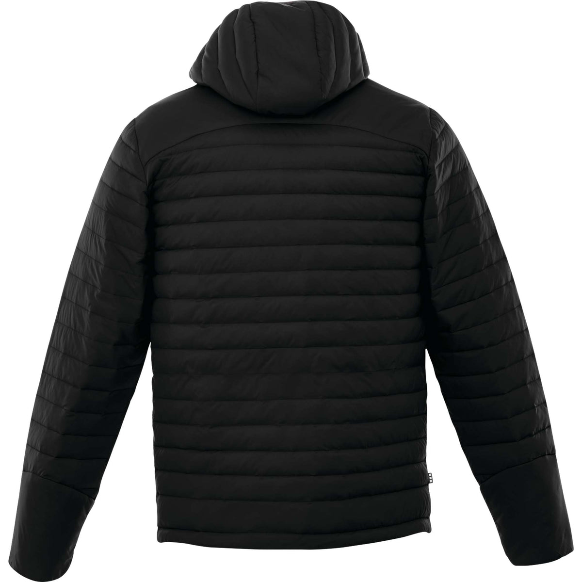 Silverton Packable Puffer Jacket for Men Embroidery - Black - Back Flat