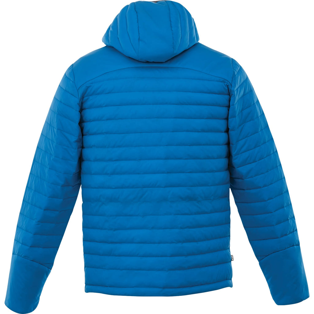 Silverton Packable Puffer Jacket for Men Embroidery - Olympic Blue - Back Flat